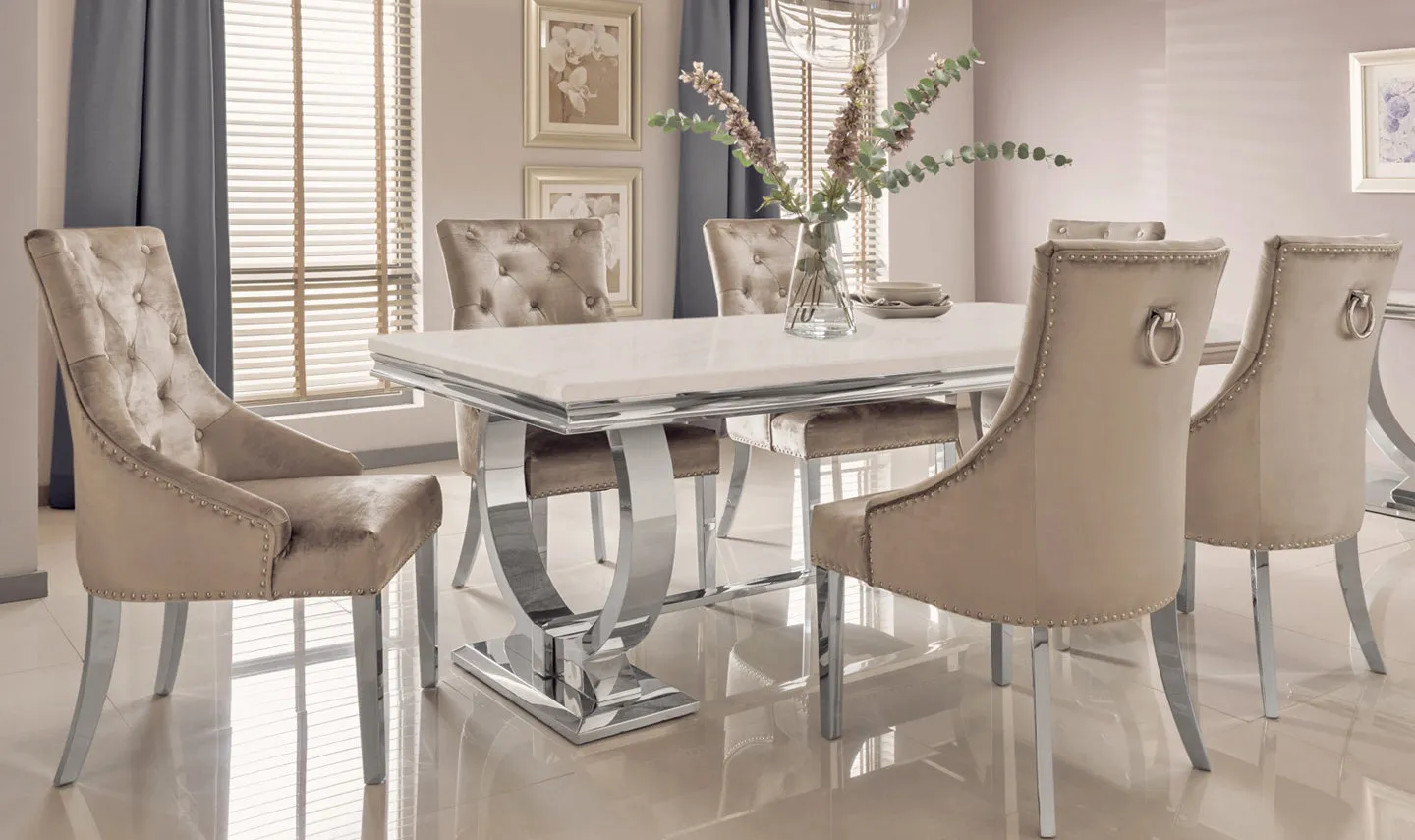Arianna Dining Table 180cm Cream