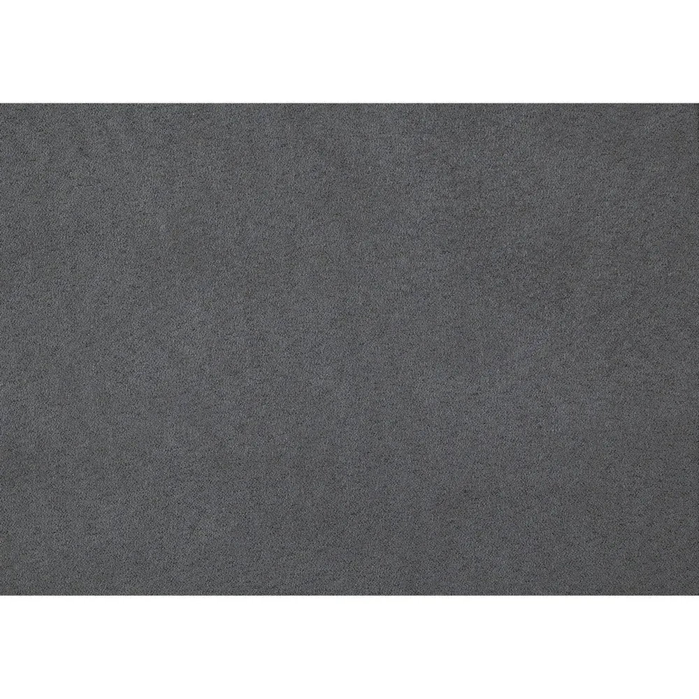 Aston 33 Inch Ottoman, Dark Gray Microfiber, Interior Storage, Solid Wood By Casagear Home