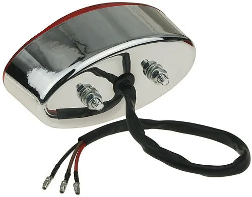 Attitude Inc Brake Tail lamp Assembly Chrome ,E Marked ,Cats Eye Oval for Harley