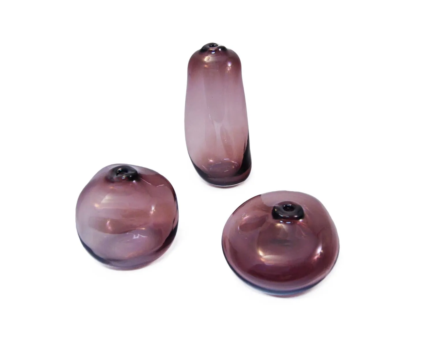 Aubergine Vase Trio