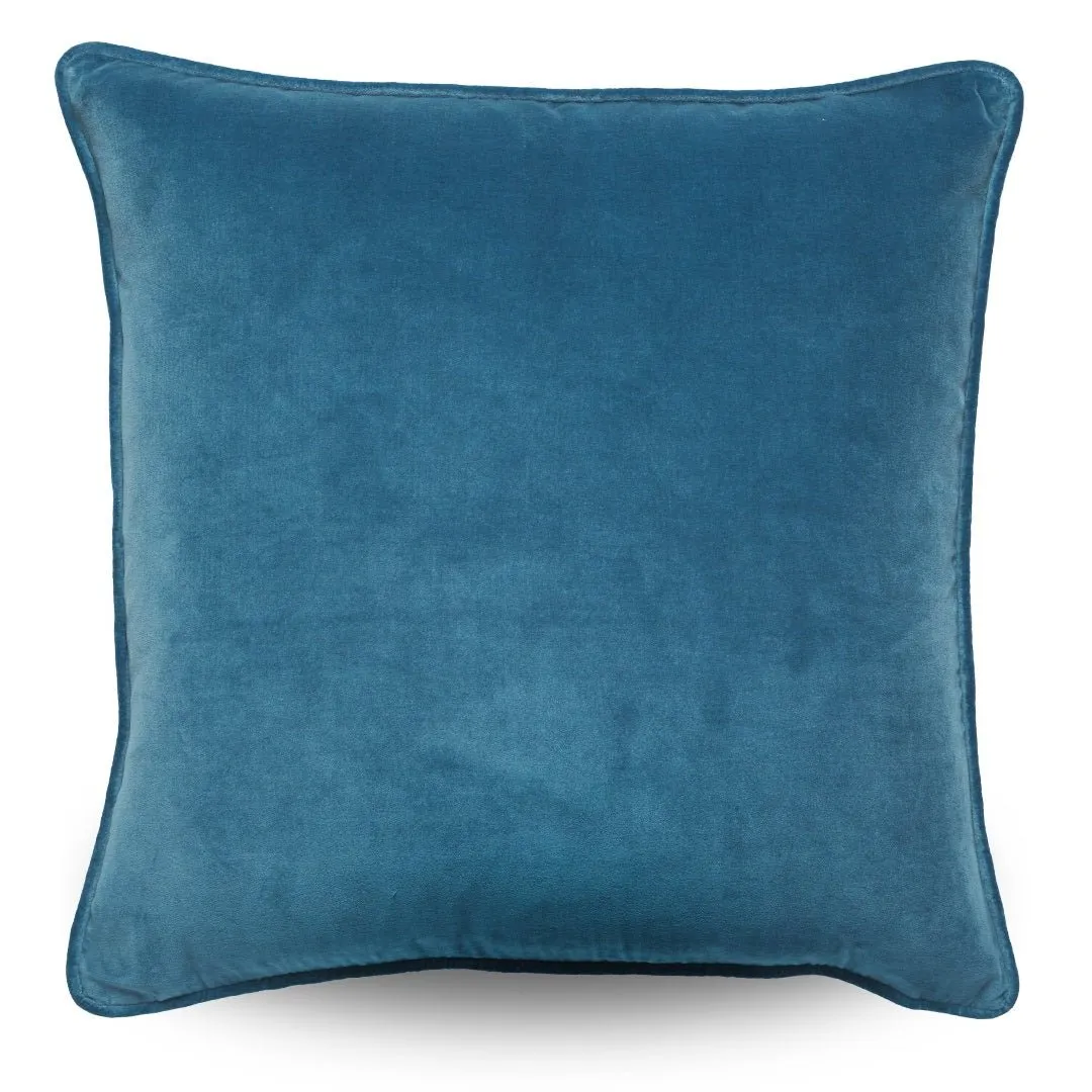 Bahama Velvet Cushion Cover Set - Ocean Blue