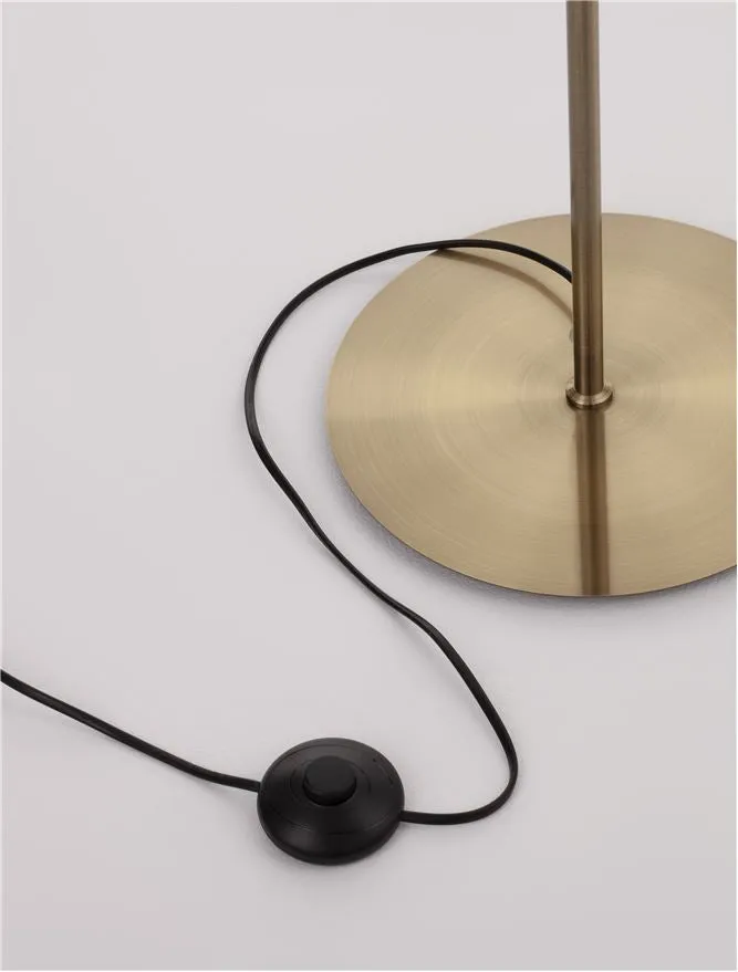 BAL Brass Gold Metal 4 Light Floor Lamp  With Gradient White Glass - ID 12511