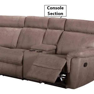 Baxter Corner Sofa Console Unit Brown
