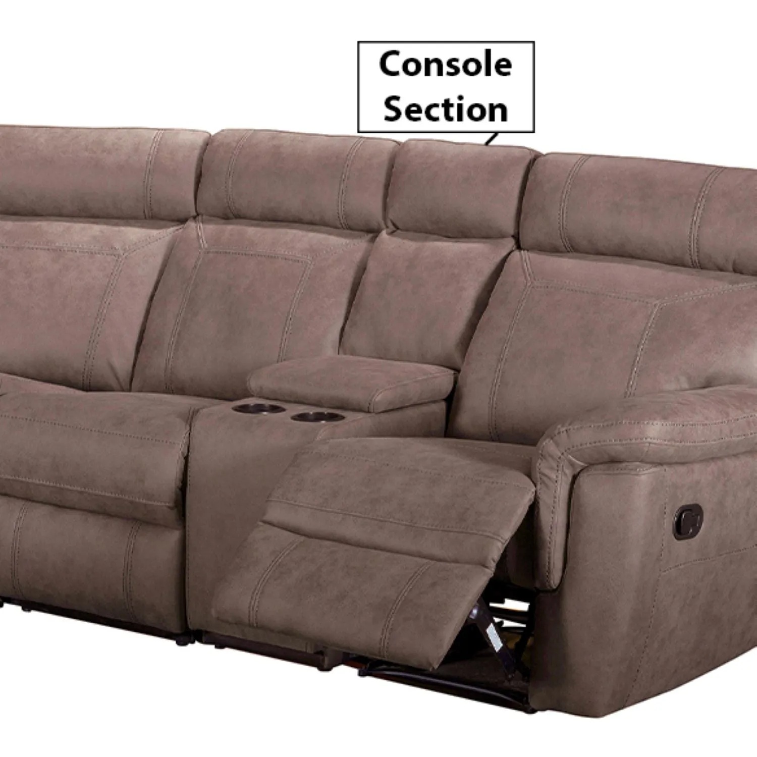 Baxter Corner Sofa Console Unit Brown
