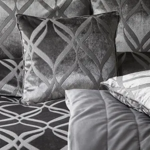 Belfort Slate Velvet Cushion (43cm x 43cm)