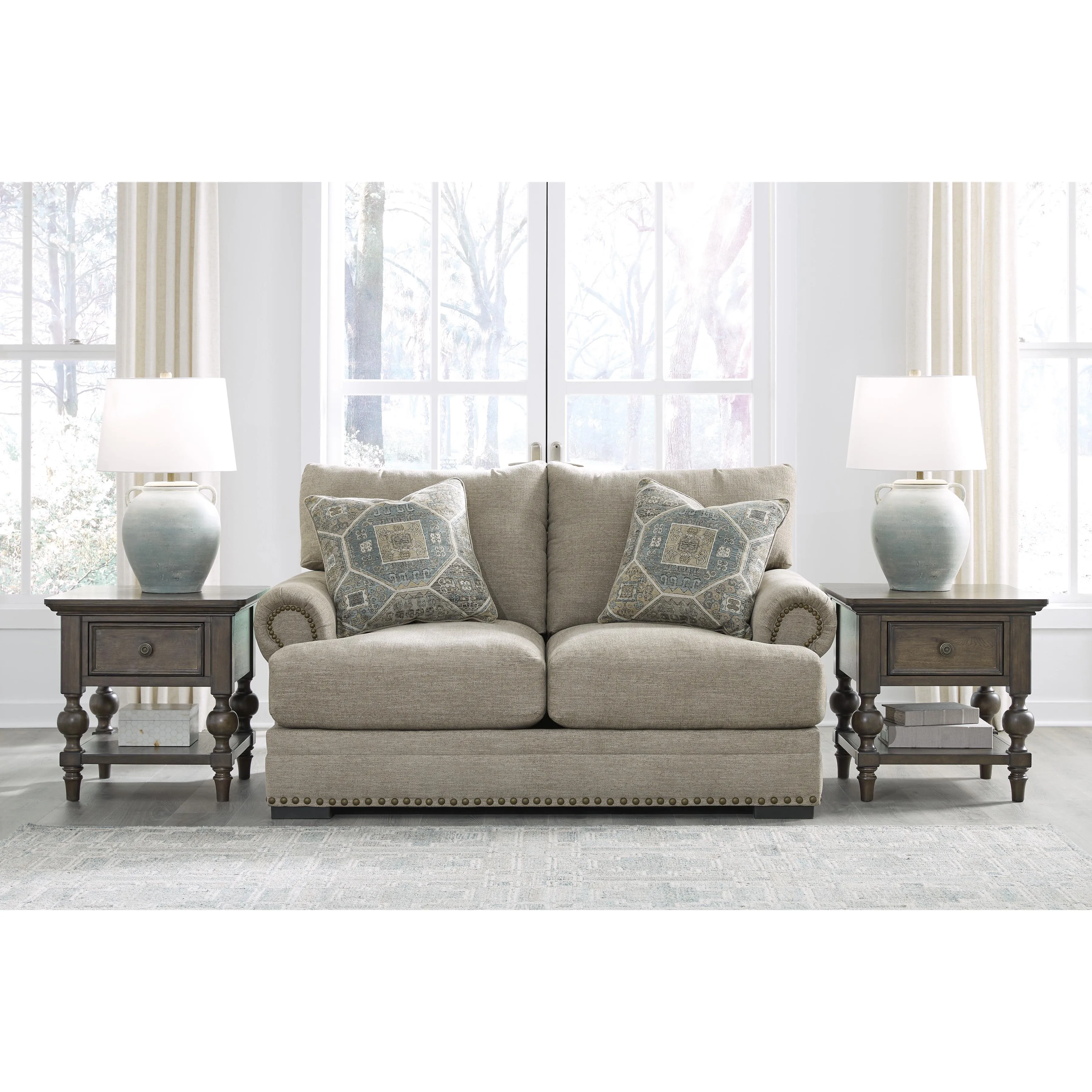 Benchcraft Galemore Stationary Fabric Loveseat 2700435