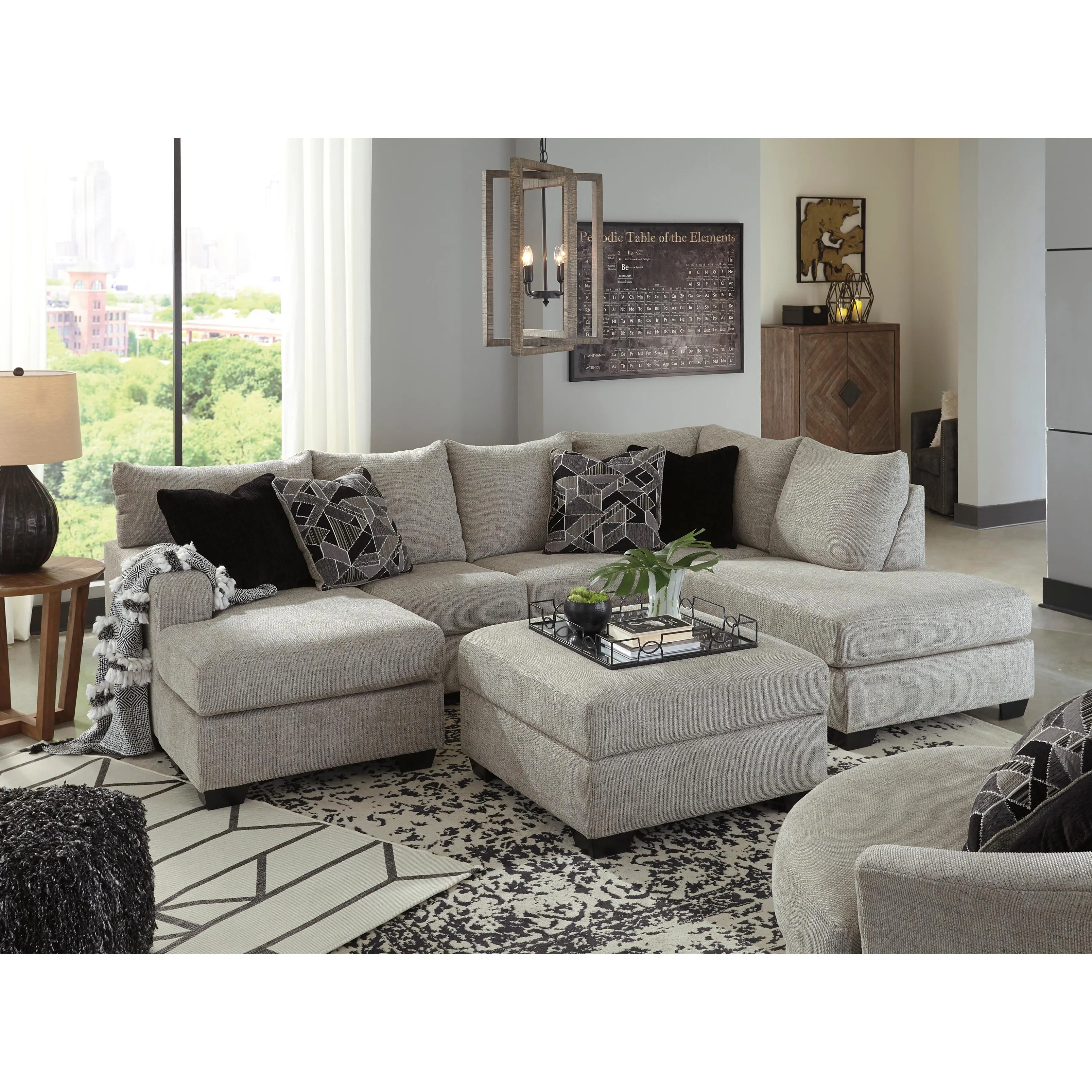 Benchcraft Megginson Fabric Storage Ottoman 9600611