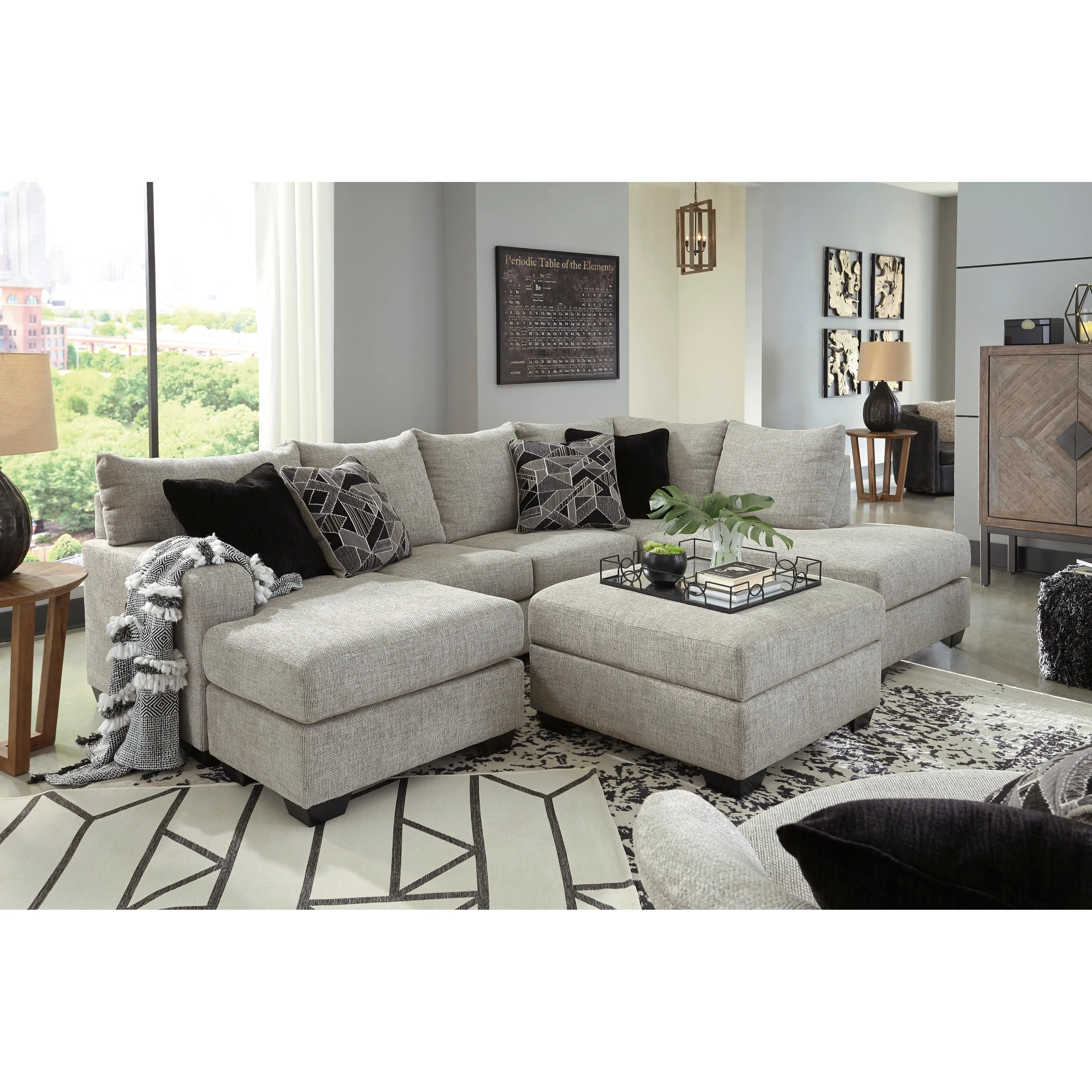 Benchcraft Megginson Fabric Storage Ottoman 9600611
