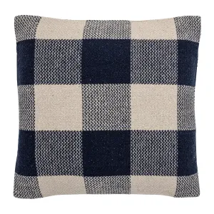 Blue Cushion in Recycled Cotton by Bloomingville
