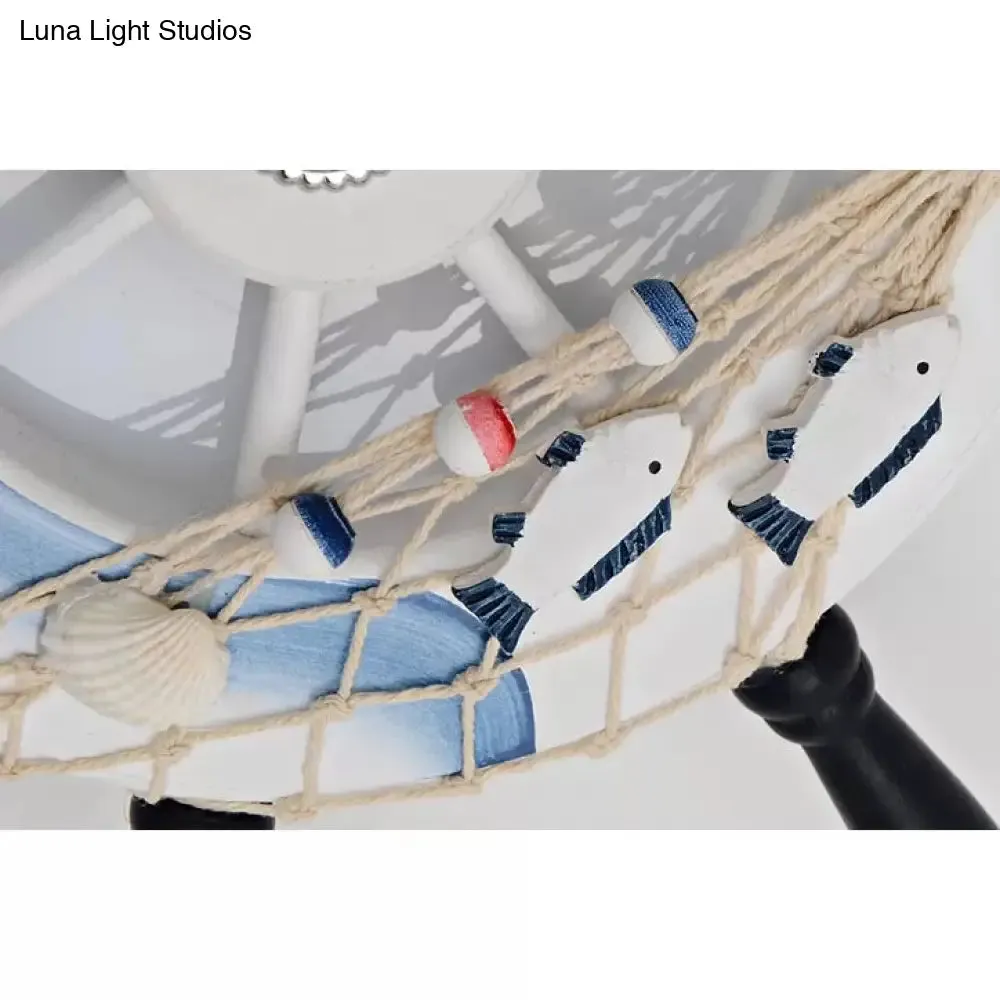 Blue Rudder Wall Light - Creative Acrylic LED Sconce for Kids' Bedroom