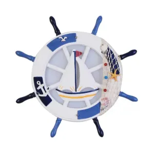 Blue Rudder Wall Light - Creative Acrylic LED Sconce for Kids' Bedroom