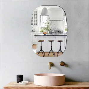 Bnezz - Self Adhesive Wall Mirror Stickers Big Size (30x20) Cm Frameless Mirror for Wall Stickers | Mirror for Bathroom | Bedroom | Wash Basin Flexible Mirror Sheets for Wall (A-BasinMirror)