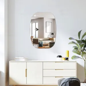 Bnezz - Self Adhesive Wall Mirror Stickers Big Size (30x20) Cm Frameless Mirror for Wall Stickers | Mirror for Bathroom | Bedroom | Wash Basin Flexible Mirror Sheets for Wall (S-BasinMirror)