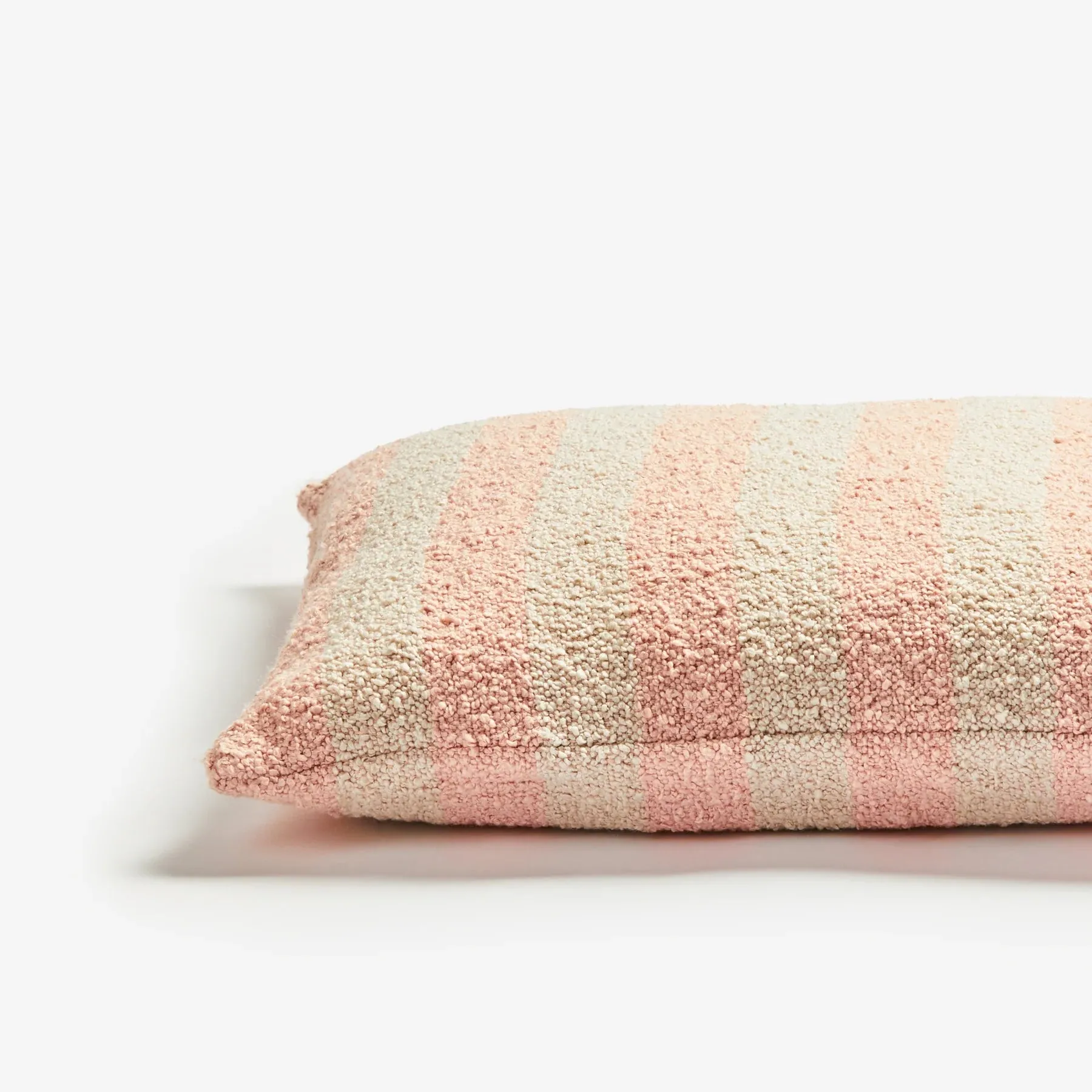 Bonnie & Neil Boucle Stripe Soft Pink Cushion 60cm