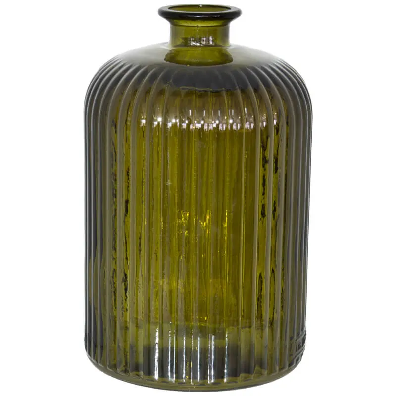 Bottle Vase Olive Green (23 cm)