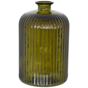 Bottle Vase Olive Green (23 cm)