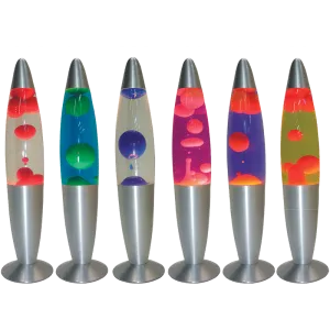 Bright Star Lighting TL108 RED & CLEAR Lava Lamp with Silver Base