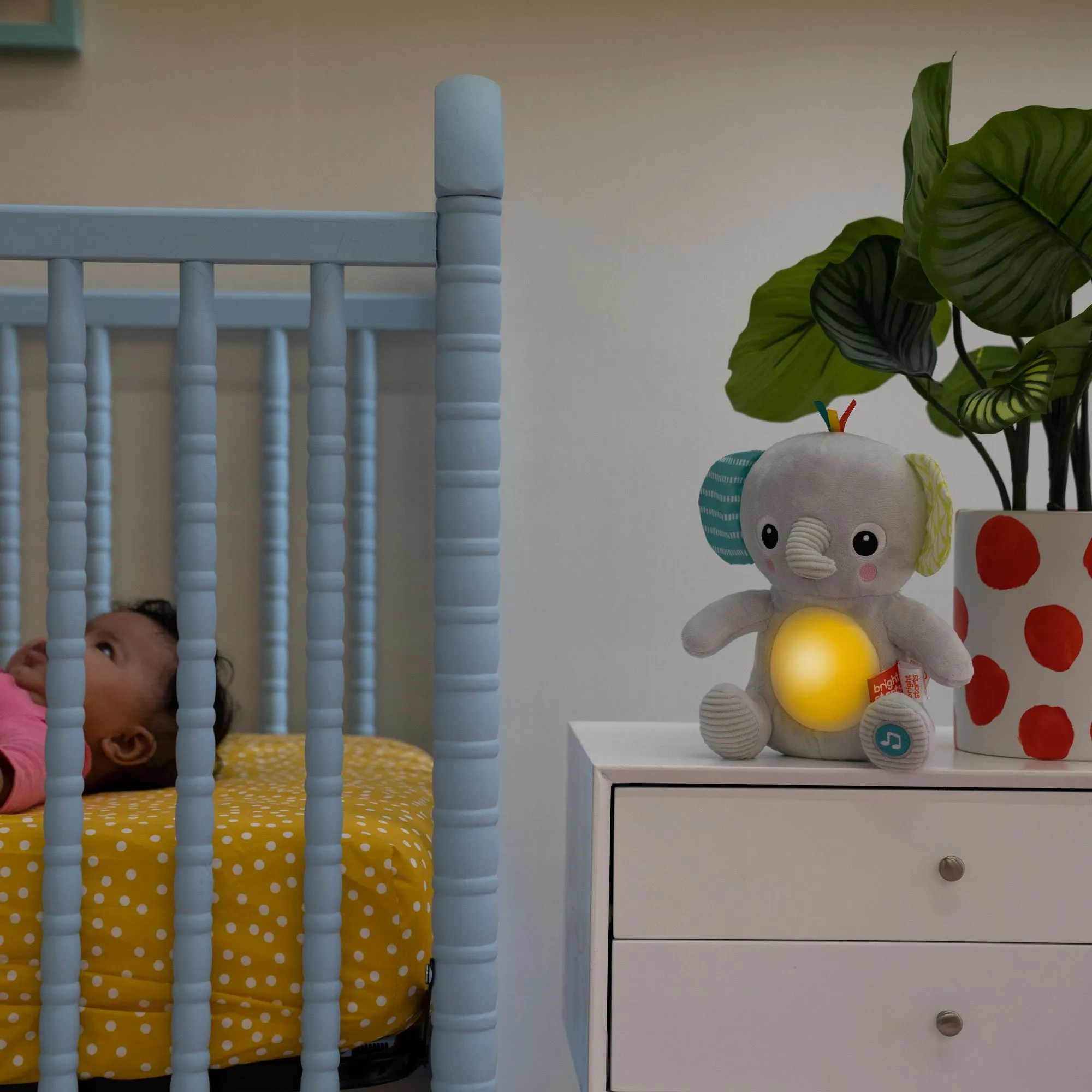 BRIGHT STARTS HUG-A-BYE BABY LIGHT AND SOUNDS ELEPHANT