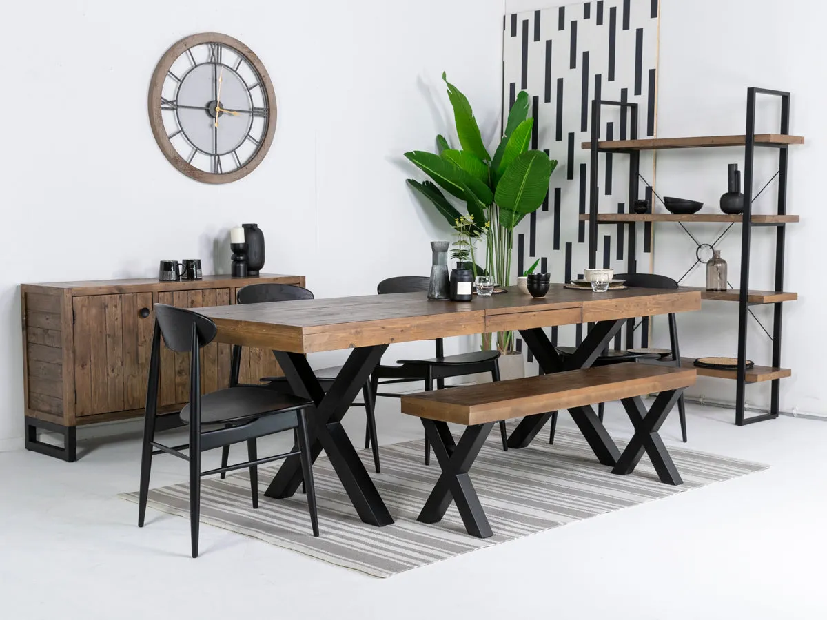 Brooklyn Extendable Cross Leg Dining Table (180cm - 240cm)