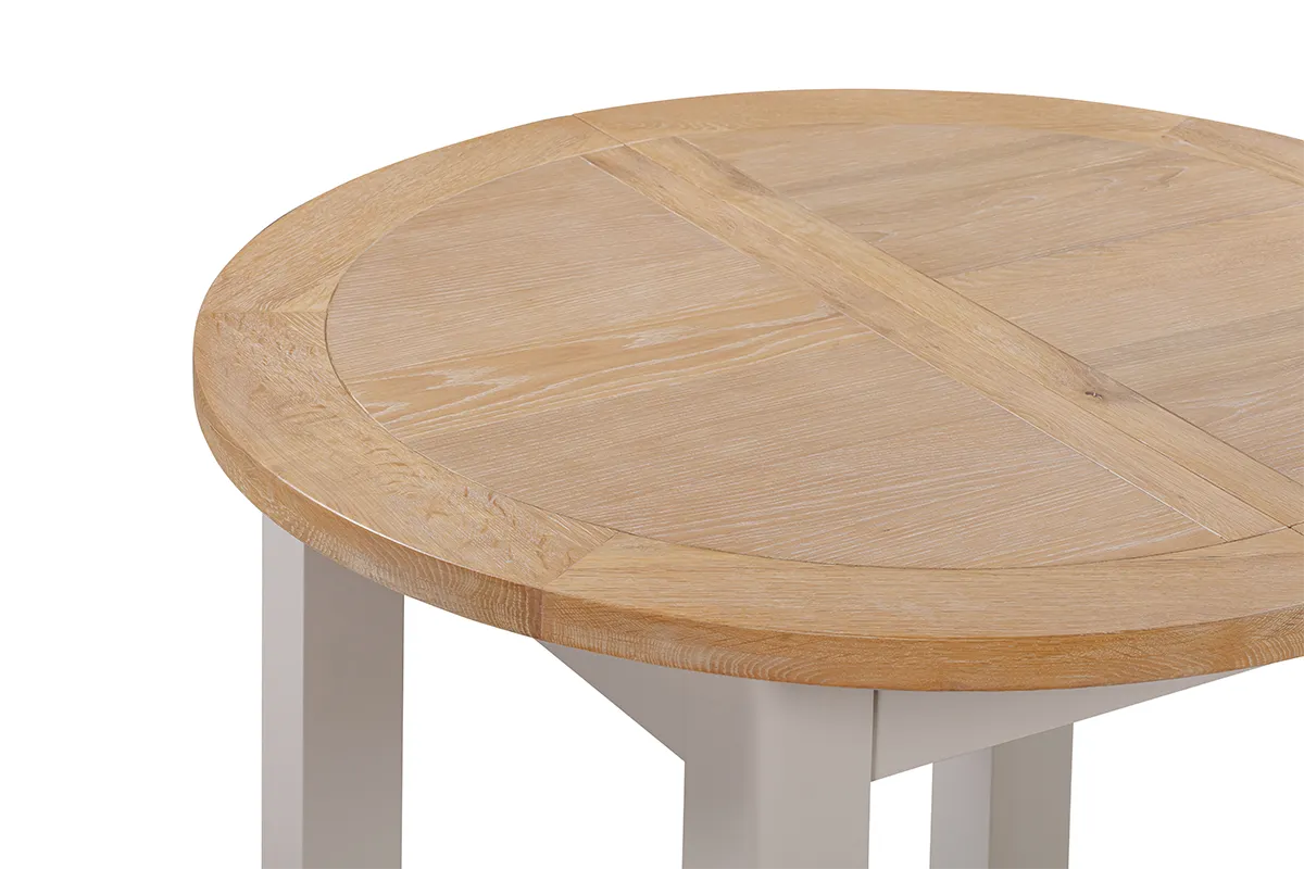 Camden Putty Round Extending Table 110-150