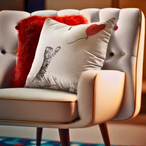 Cat With Balloon Soft Feel Cushion