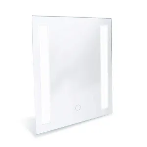 Catella 12 in. x 16 in. LED Wall/Table Stand Mirror with Touch On/Off Dimmer Function