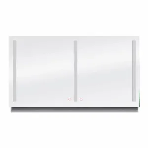 Catella Plus 60 in. x 35 in. LED Wall Mirror with Touch On/Off Dimmer Function
