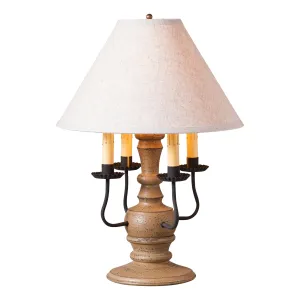 Cedar Creek Lamp in Americana Pearwood with Linen Ivory Shade