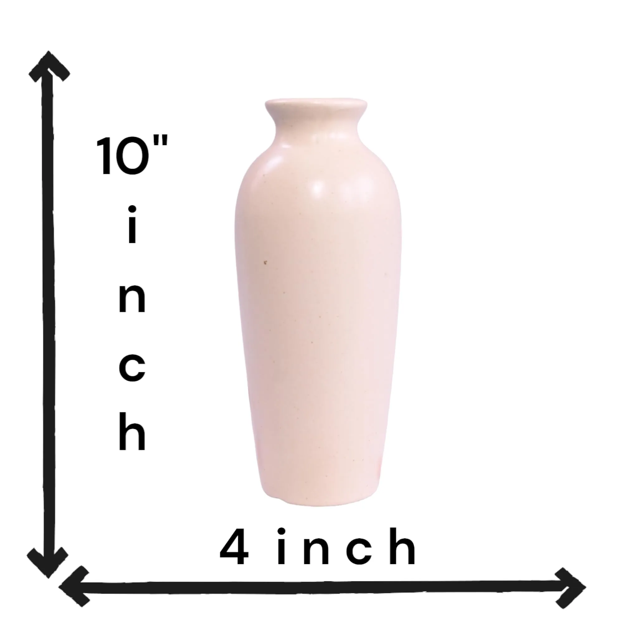 Ceramic Flower Vase for Home Décor (10 x 4) Inches Ceramic Vase Pot Centrepiece Floral Vase for Living Room Home Cafés & Office