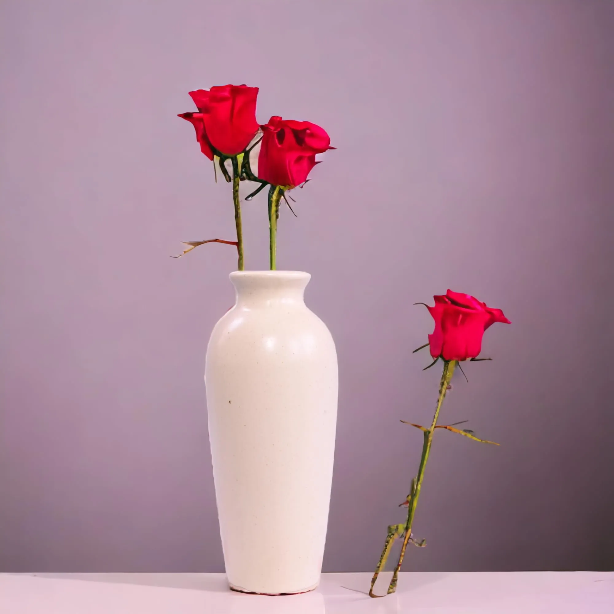 Ceramic Flower Vase for Home Décor (10 x 4) Inches Ceramic Vase Pot Centrepiece Floral Vase for Living Room Home Cafés & Office