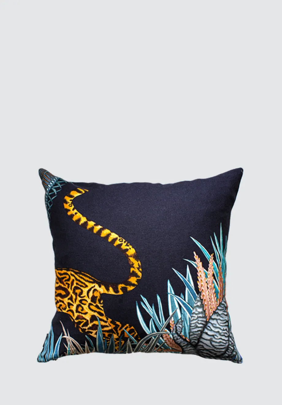 Cheetah Kings Forest | Tanzanite Cotton Cushion Cover