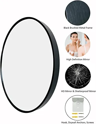 Cheval Glass Designer Multi Color Pearl Engraved Designer Oval Wall Mirror with Beautiful Frame - (24 X 24 Inches, Multicolor)