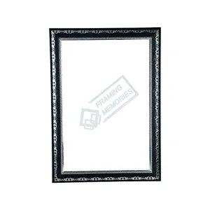 Cheval Glasses Decorative Wall Mirror for Bathroom with Engineered Wood Frame (Black, 16 X 20 Inches)