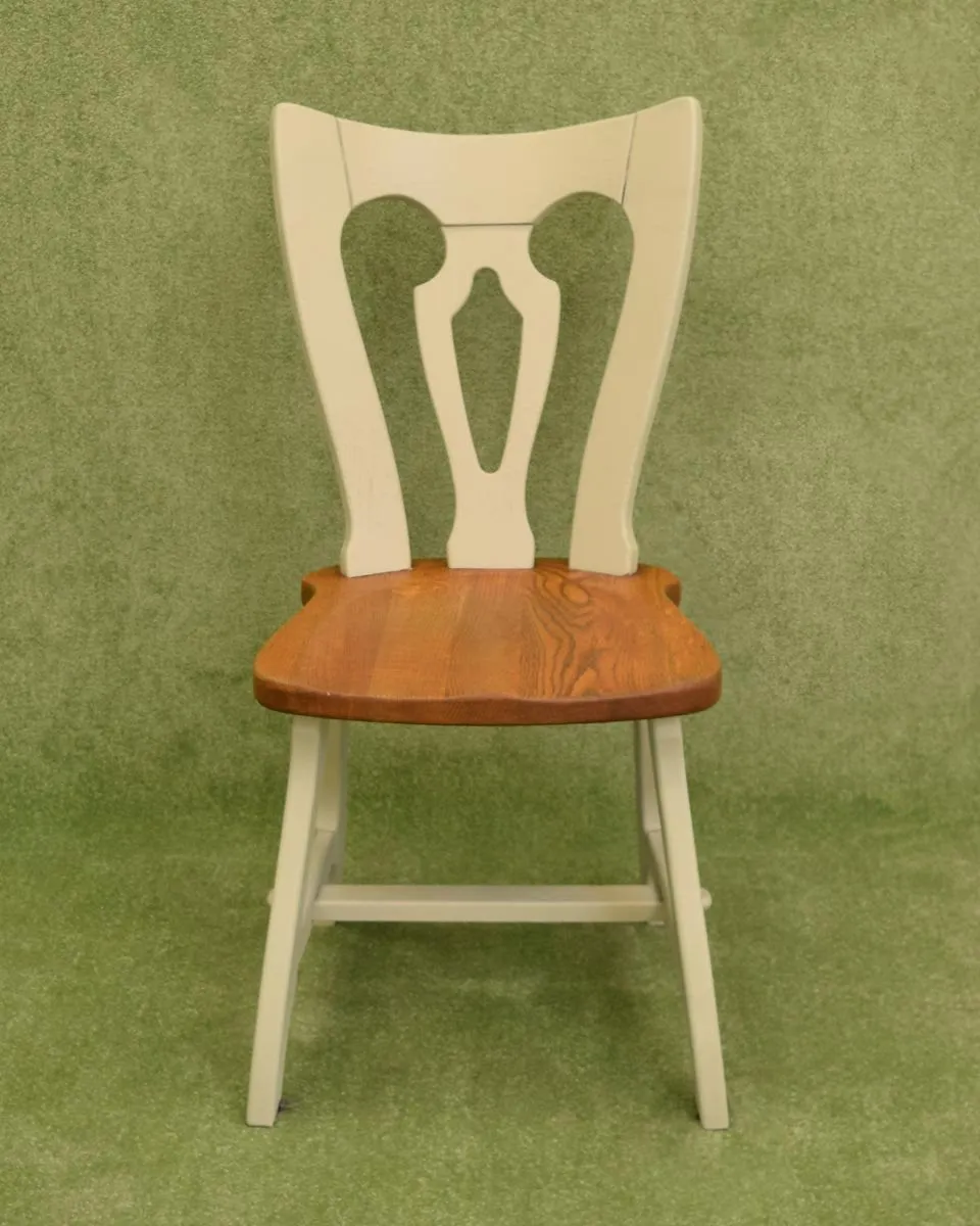 Chic Painted Dutch Oak Table & 6 Chairs
