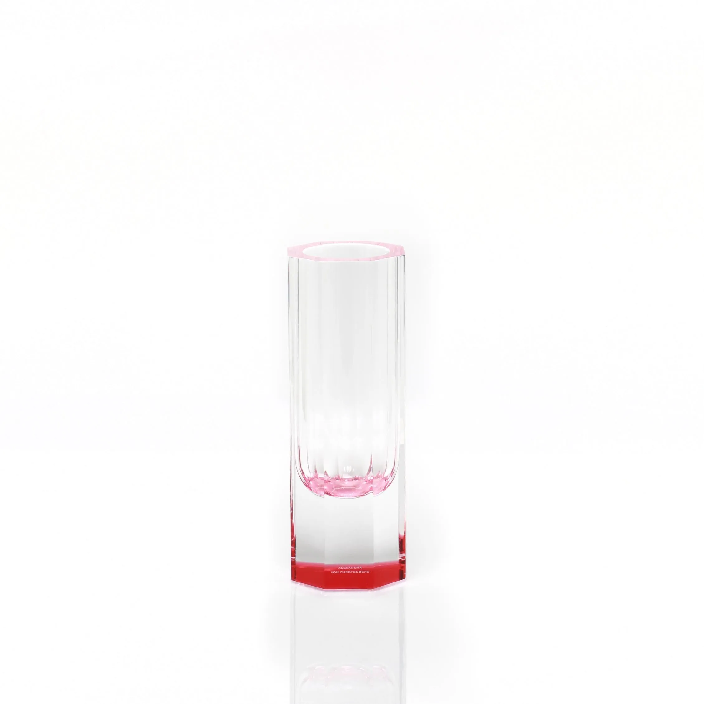 Clear Rose Bolt Vase