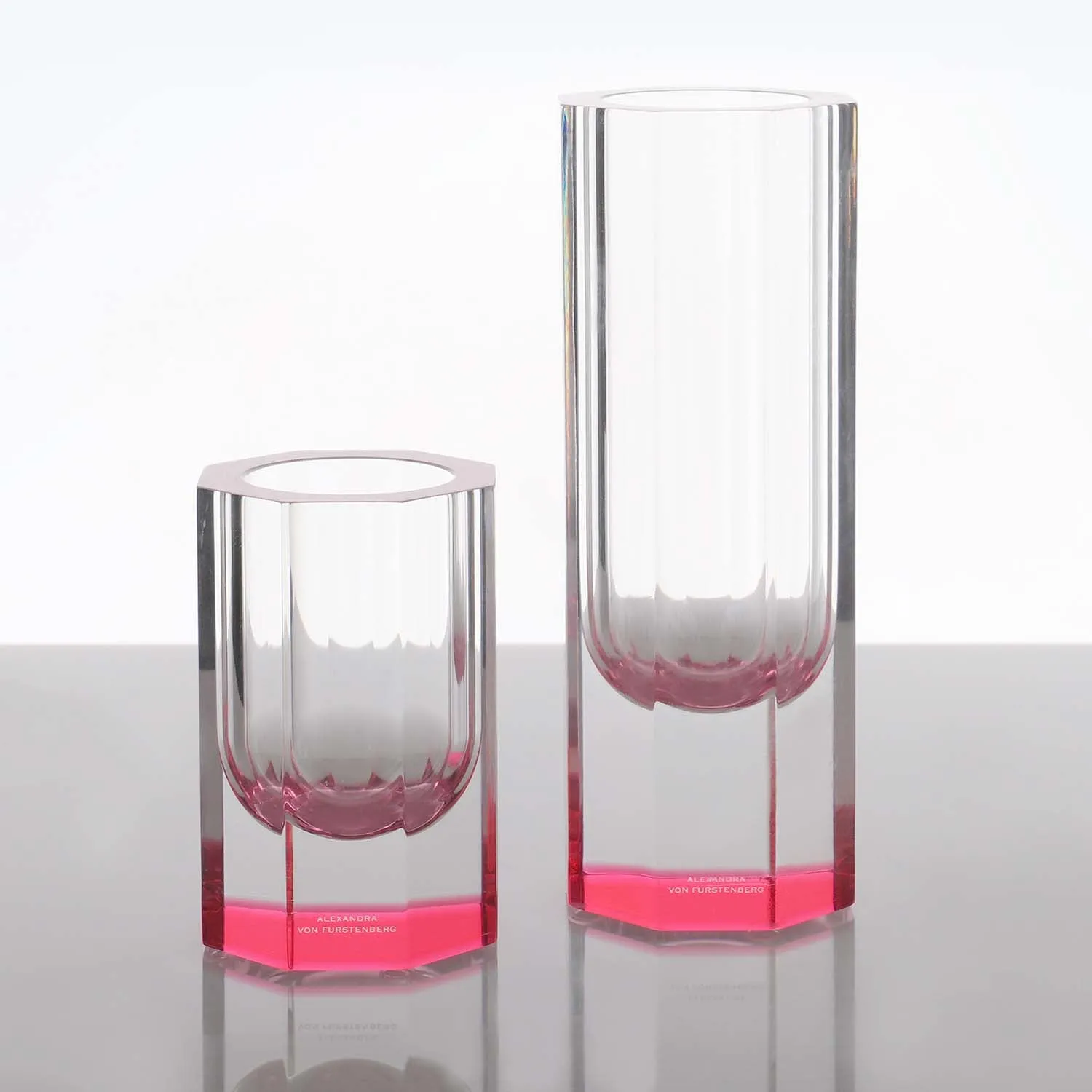 Clear Rose Bolt Vase