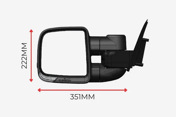 Clearview Compact Towing Mirror for Toyota Land Cruiser 300 VX 2022 