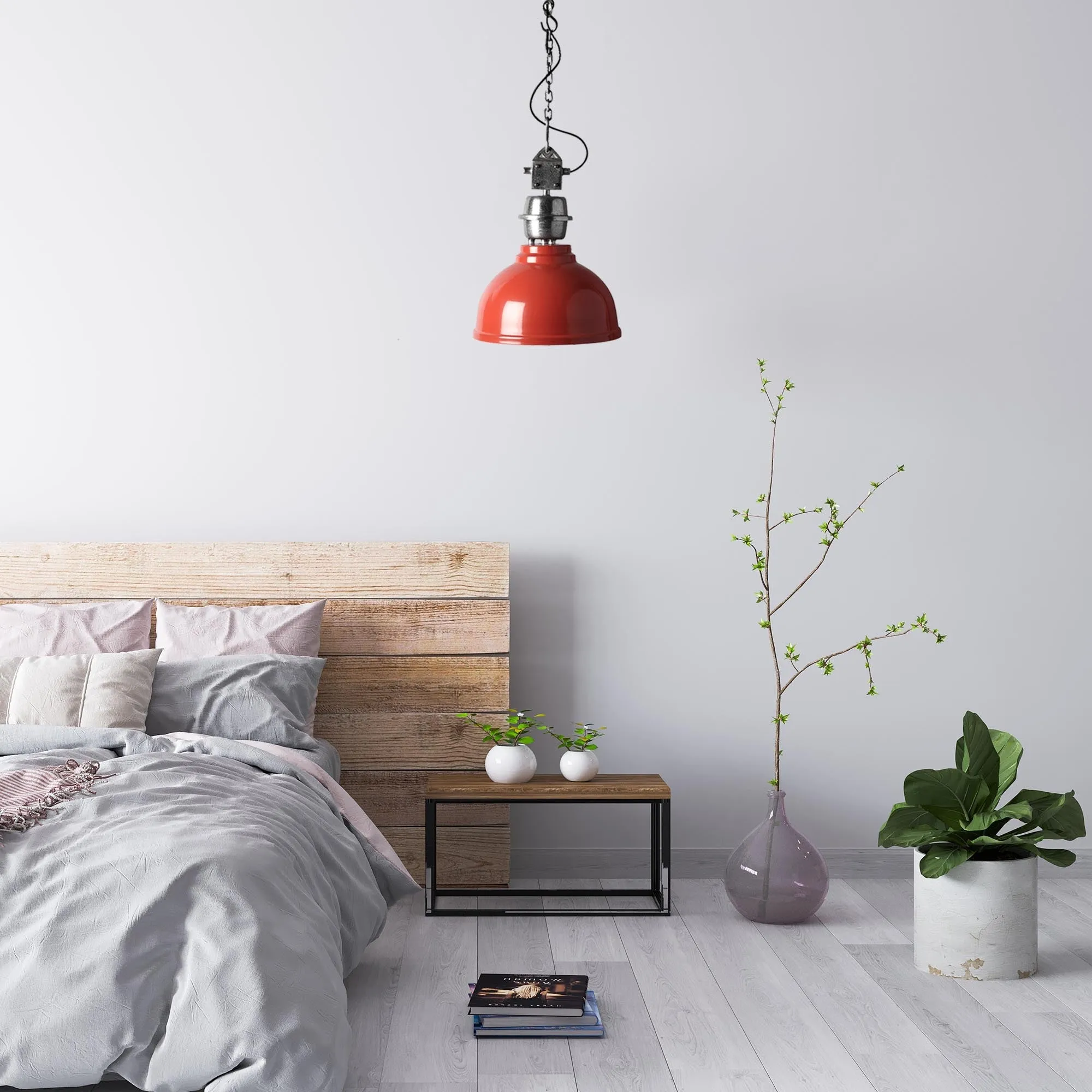 Clh154 Bernard Red Industrial Lamp