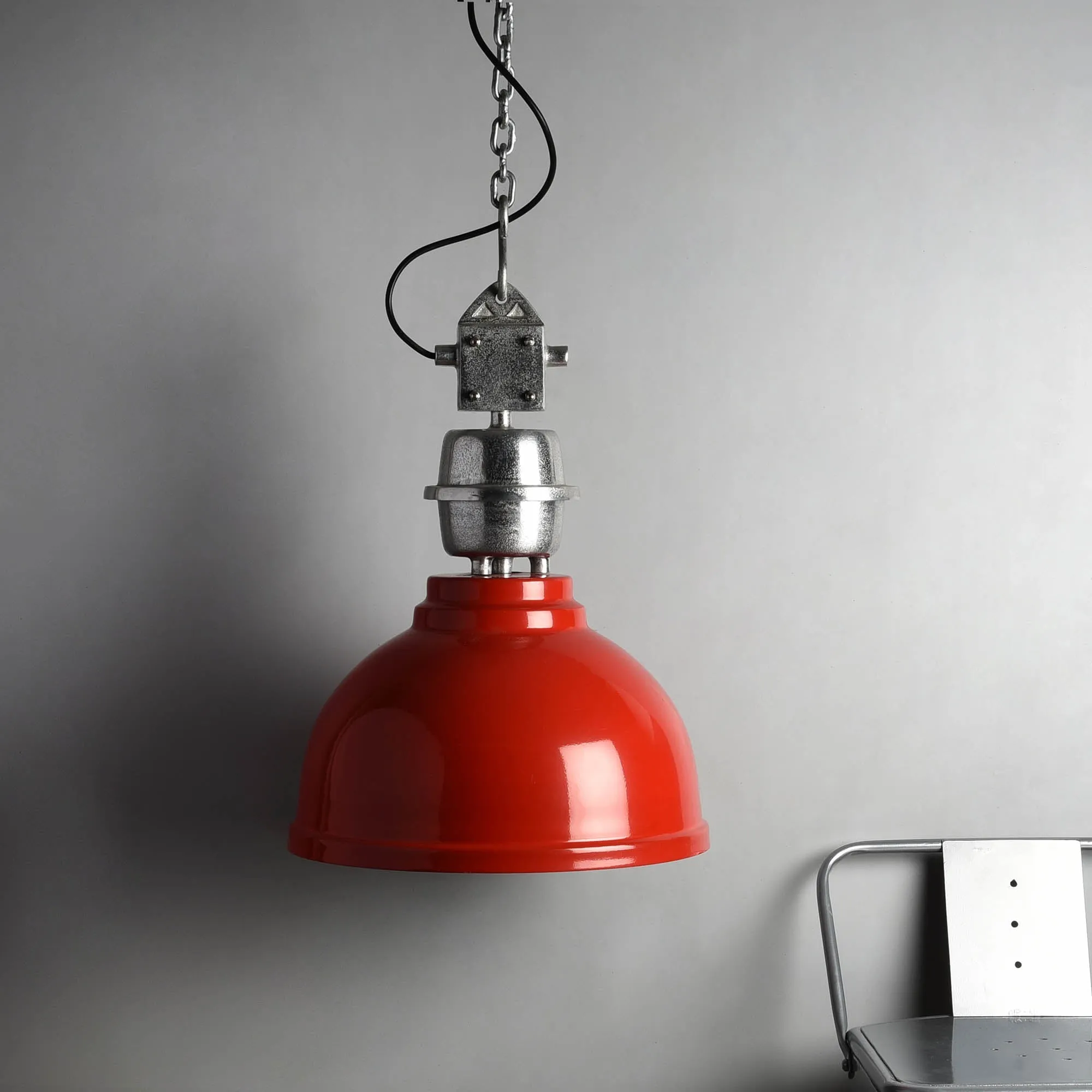 Clh154 Bernard Red Industrial Lamp