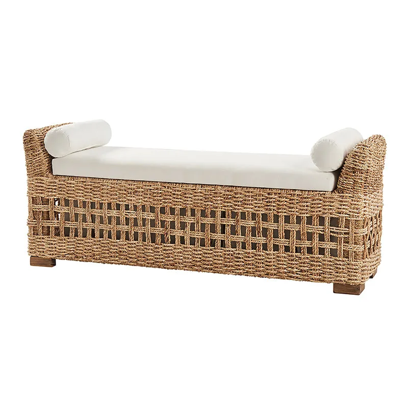 Coastal Charm: Leo Ratten Storage Bench