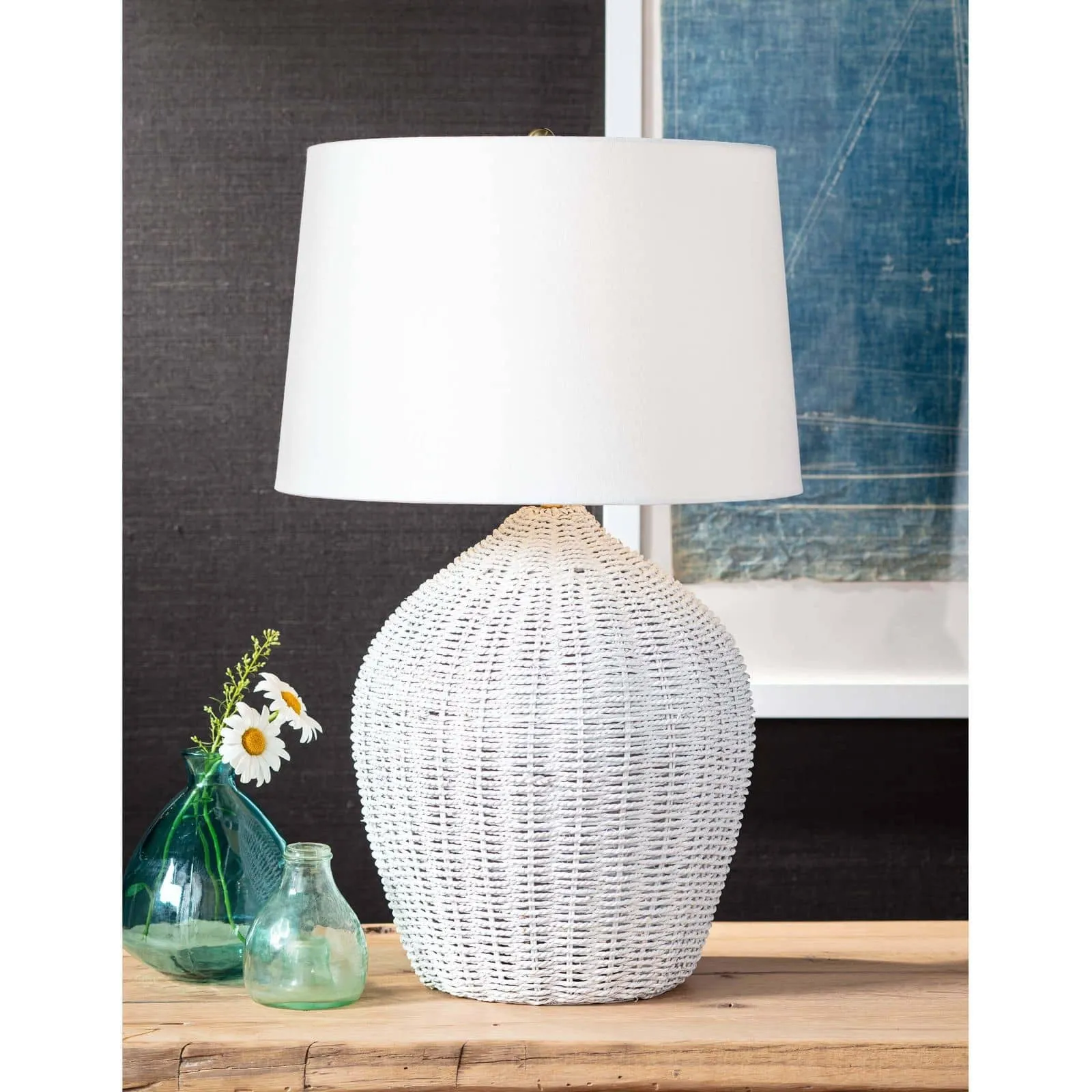 Coastal Living Georgian Table Lamp White