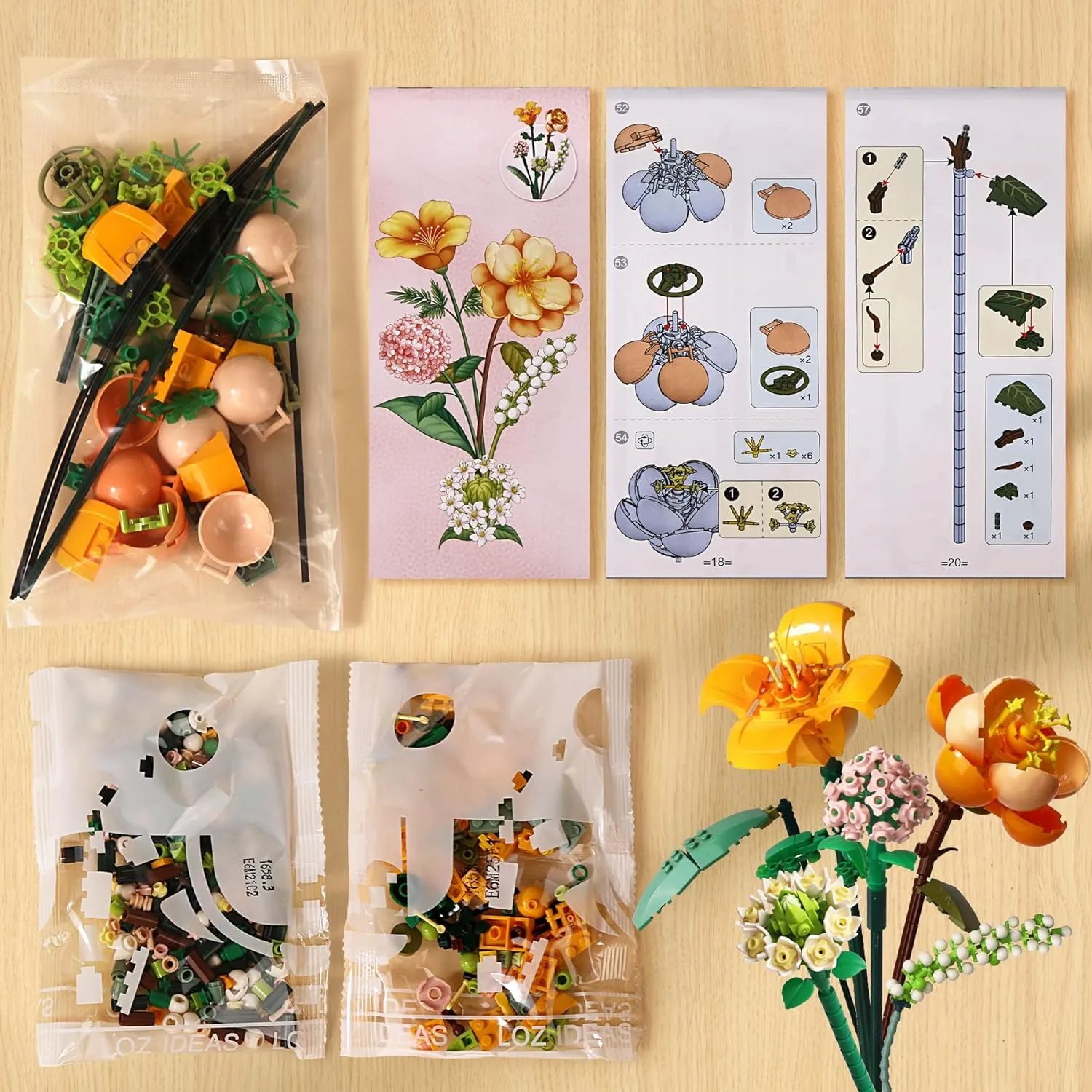 Constructor LOZ Eternal Flowers, Vitality, 456 parts