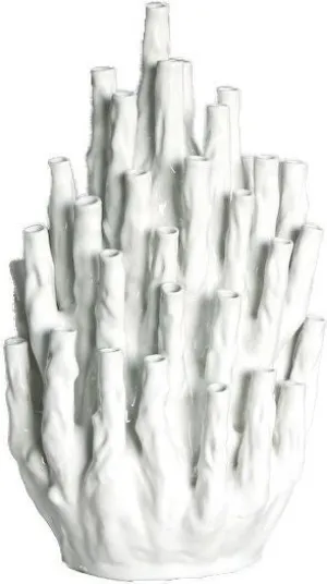 Coral Vase White - L