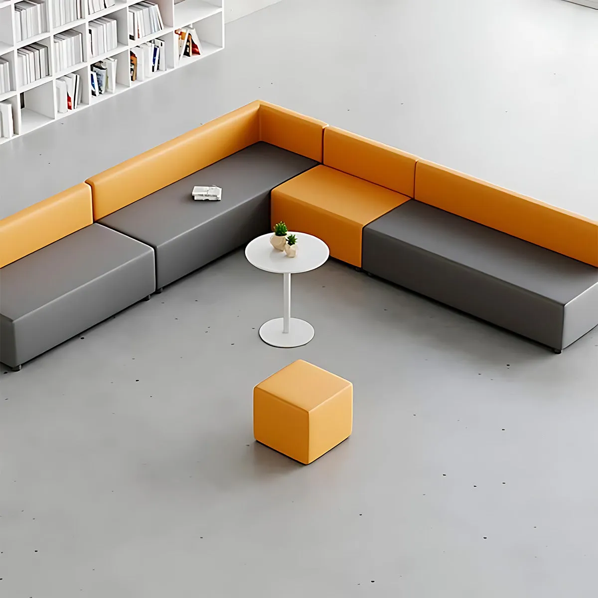 Creative Color Blocked Design Adjustable Corner Office Sofa