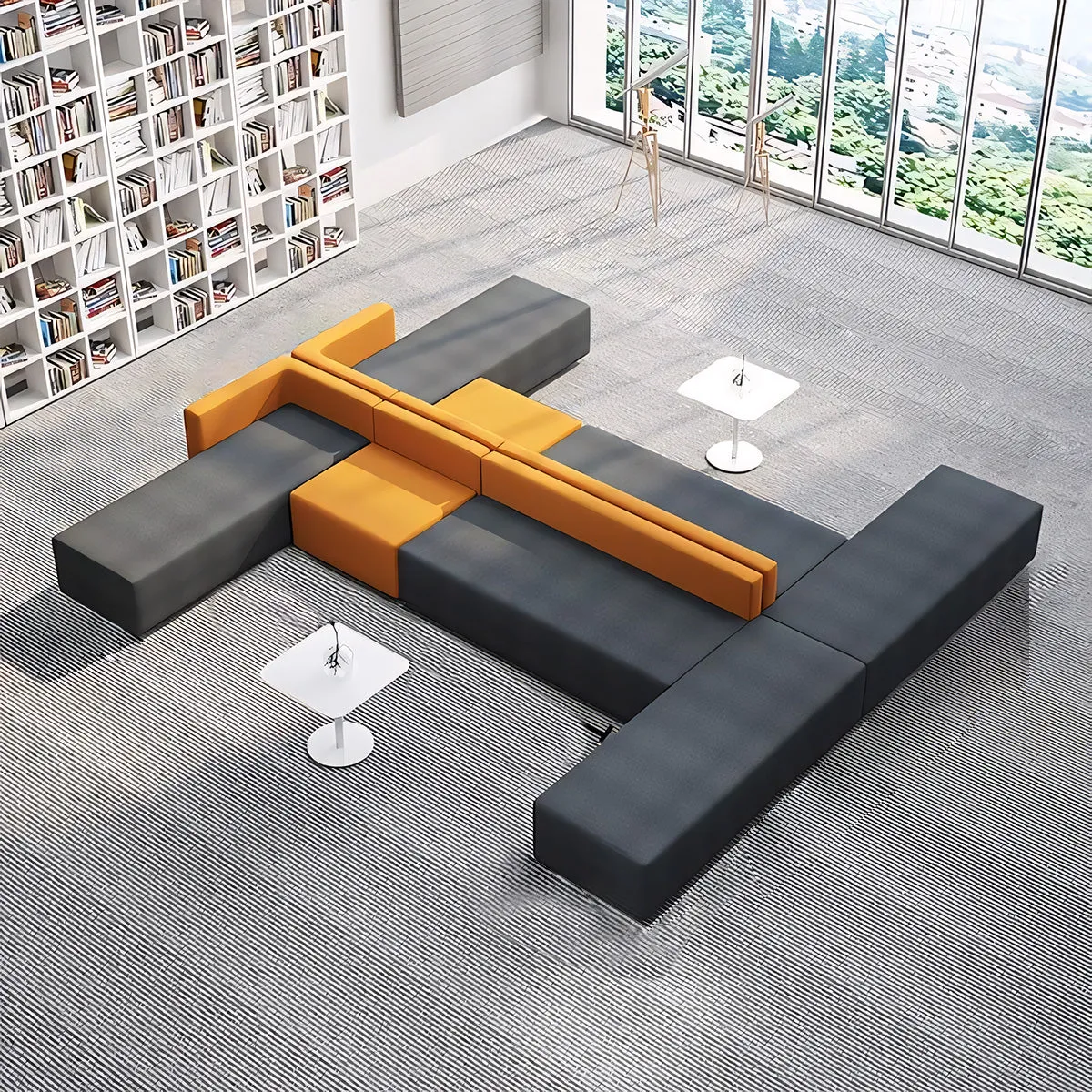 Creative Color Blocked Design Adjustable Corner Office Sofa
