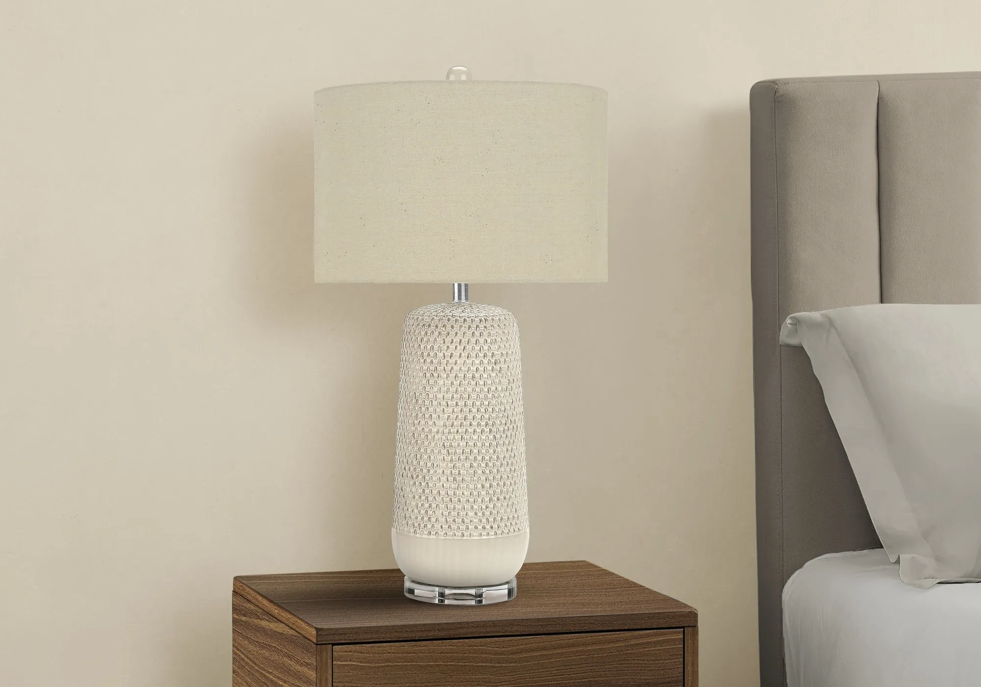 CremeGlow Table Lamp - Contemporary Lighting, 31"H