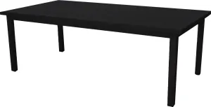 Croquet Aluminum Rec. Dining Table - Soft Black