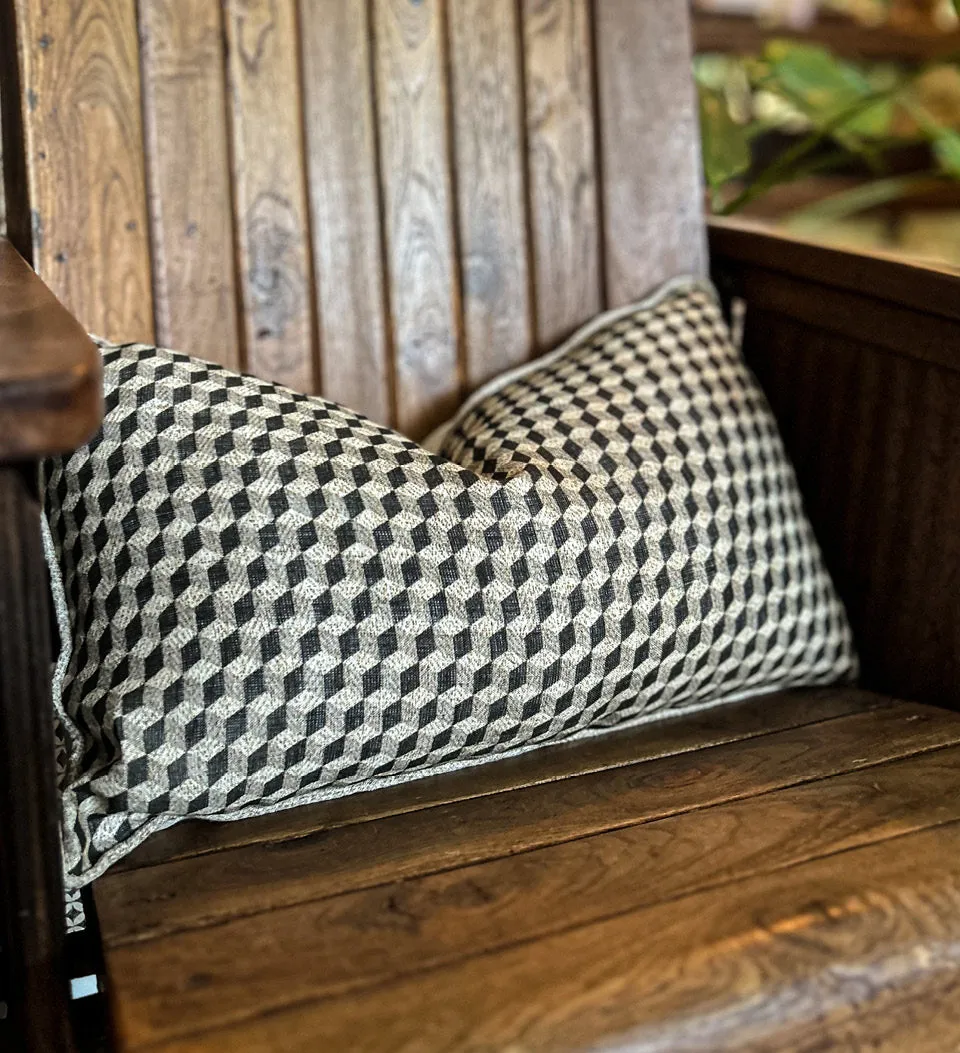 Cube Black & White Cushion