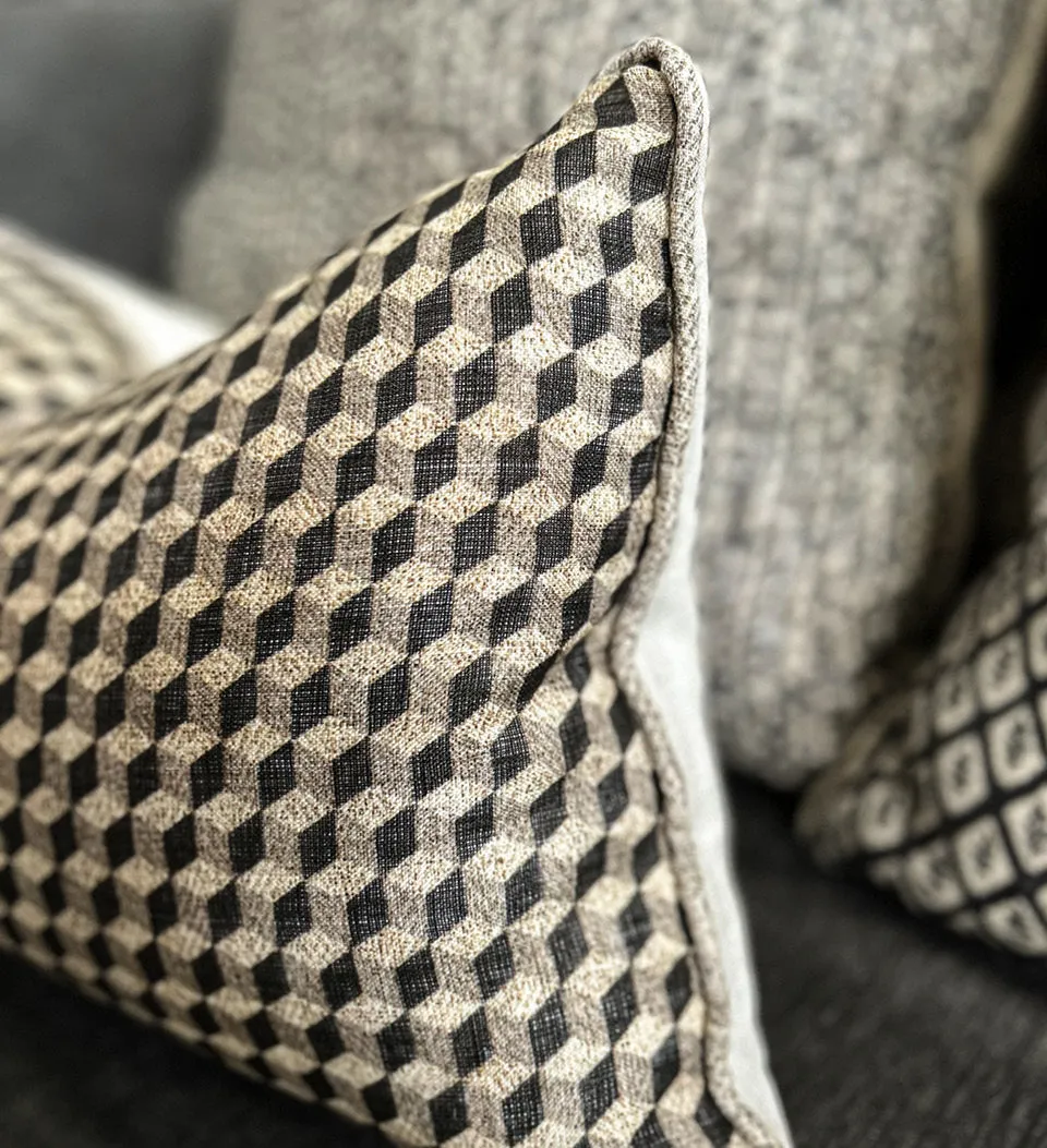 Cube Black & White Cushion