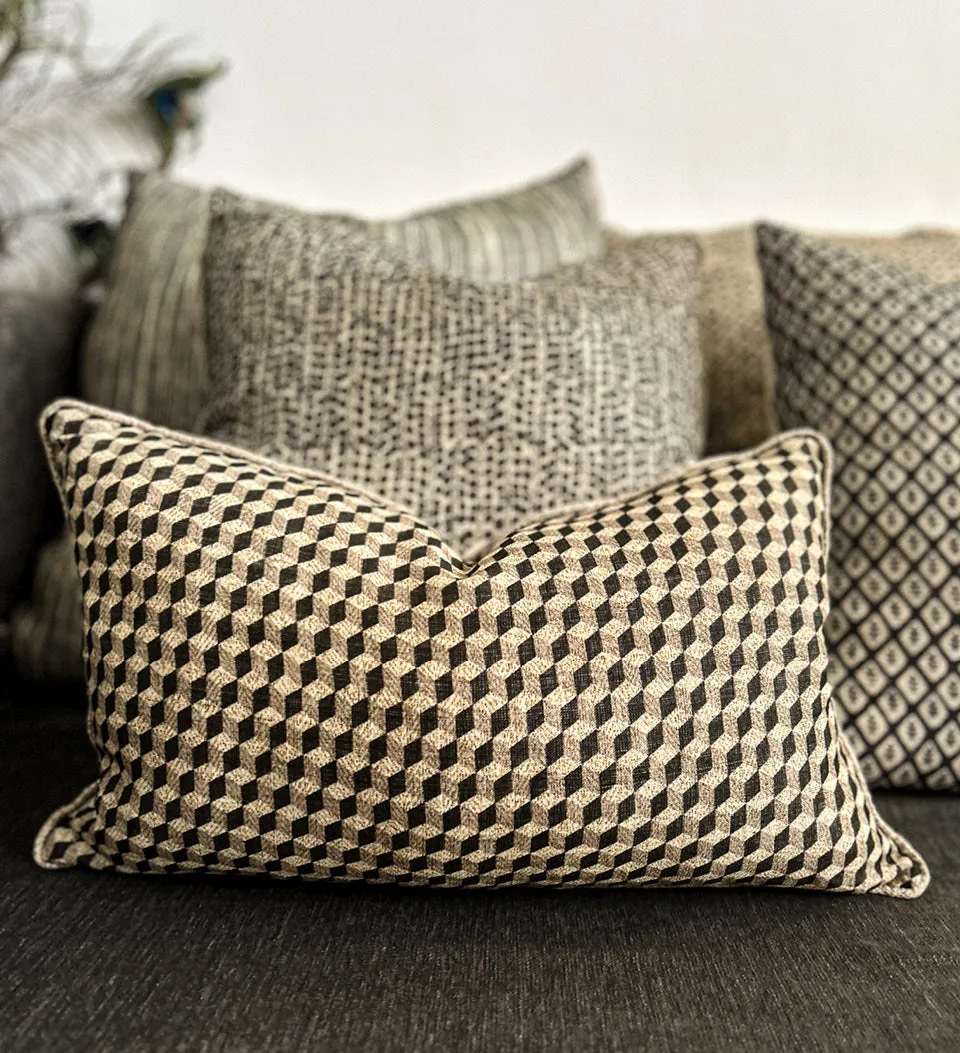 Cube Black & White Cushion